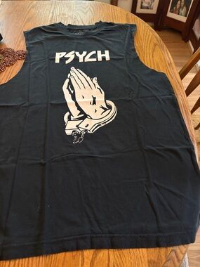 NWOT PSYCH Graphic Black Sleeveless Men's Shirt